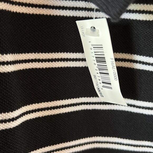 NEW Amazon Essentials Black And White Polo Shirt - Picture 4 of 5